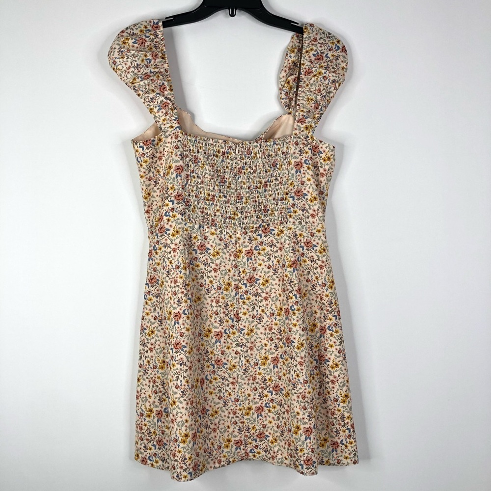 French Connection DELMIRA VERONA SMOCK MINI DRESS Modern Bridgerton Style - Picture 4 of 7